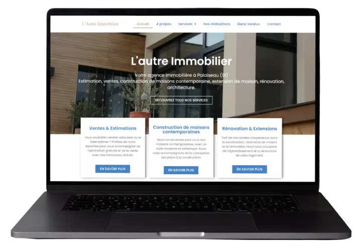 Création site vitrine agence immobilière